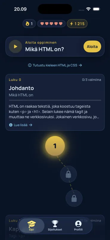 HTML & CSS -raita – Mikä HTML on ja luvun 0 johdanto