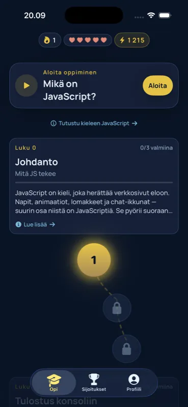 JavaScript-raita – Mikä on JavaScript ja luvun 0 johdanto