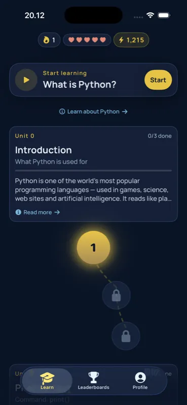 Python track — What is Python, with the Unit 0 introduction
